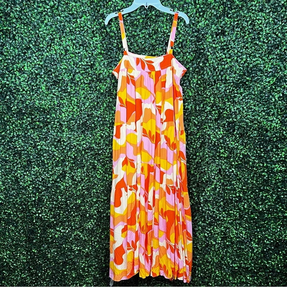 ANTHROPOLOGIE X ABEL THE LABEL | Abstract Print Boho Maxi Dress